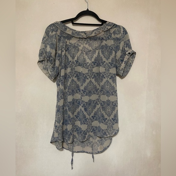 Maude by Anthropology LIKE NEW boho peasant feminine ruffle blouse size M - Picture 3 of 4